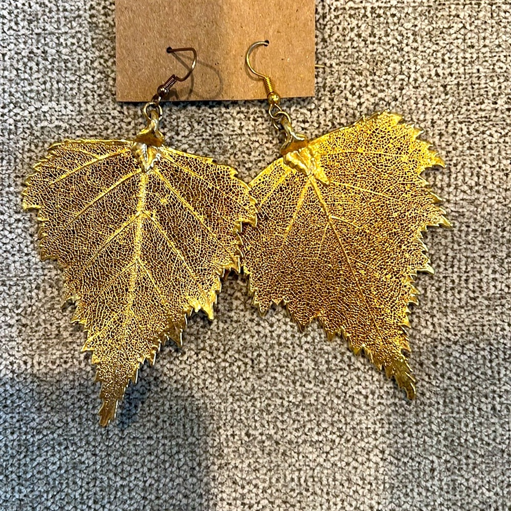 Gold Leaf Earrings